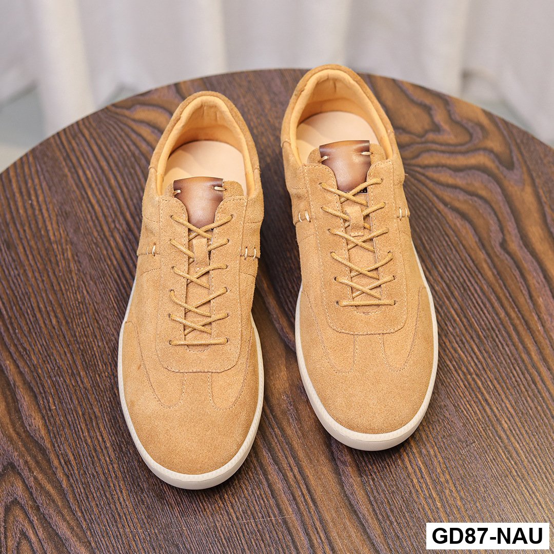 GD87 -  Giày Nam Retro Da Bò Lớp Đầu Tiên – Da Lộn Nubuck Mờ – Cổ Thấp Thời Trang, Nhẹ Sang Trọng – Giày Casual Forrest Gump 2025_thumbnail_3