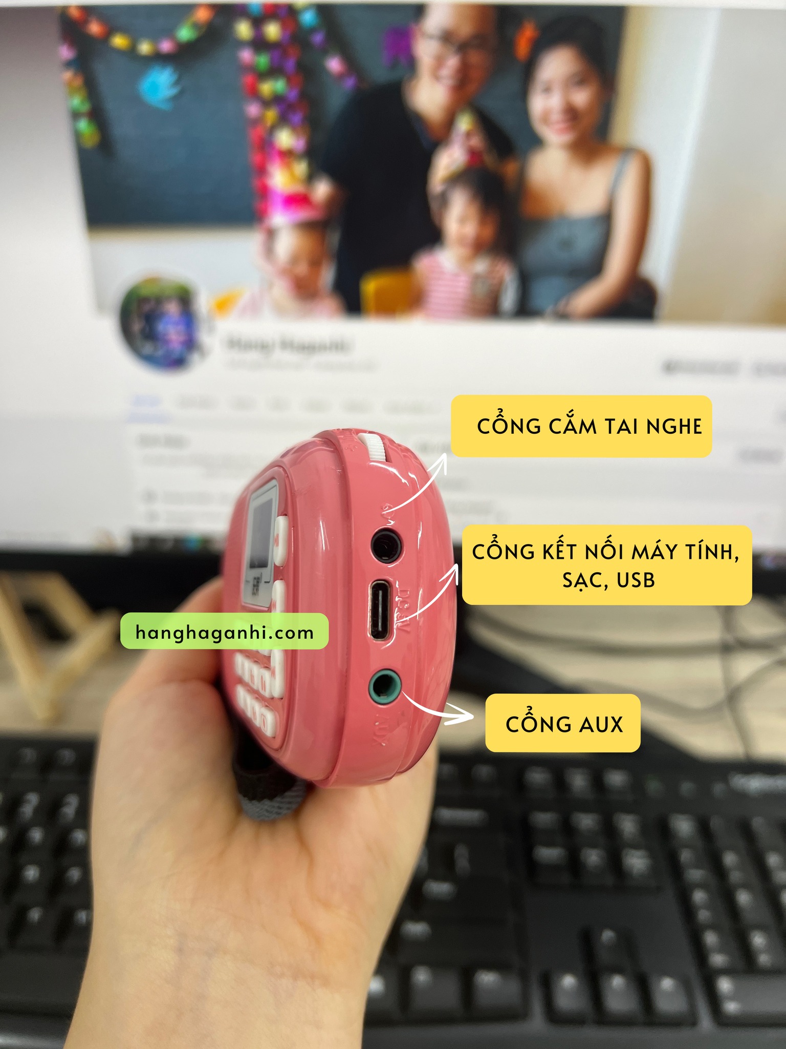 Loa Nogo Q15 hồng kèm thẻ nhớ 16GB, file nghe cho bé_thumbnail_3