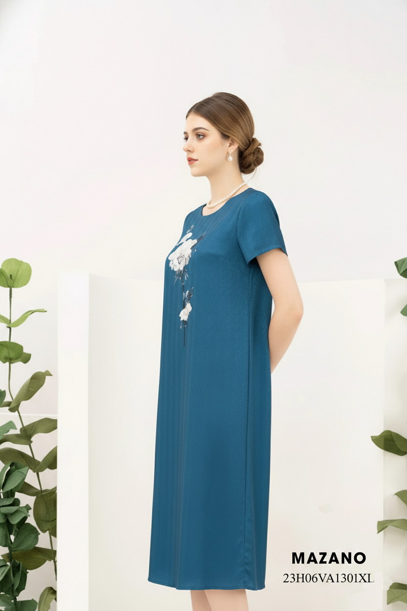 Đầm suông A dài in họa tiết sang trọng_thumbnail_2