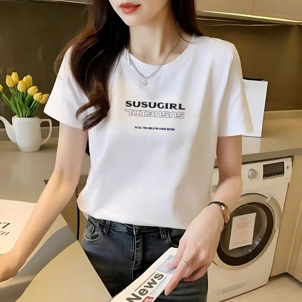 [Form Vừa] Áo phông nữ Loza chất liệu thun cotton mềm mịn in chữ Susugirl - Mã VT7895_thumbnail_1