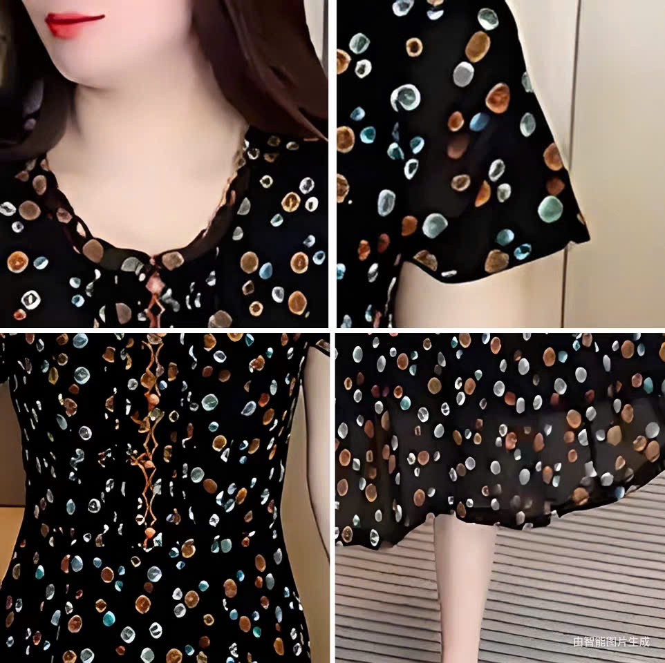 16991-Đầm voan xòe chữ A họa tiết hoa nhí ( voan có lót)-dây kéo sau lưng, có túi, dài 125cm_thumbnail_2