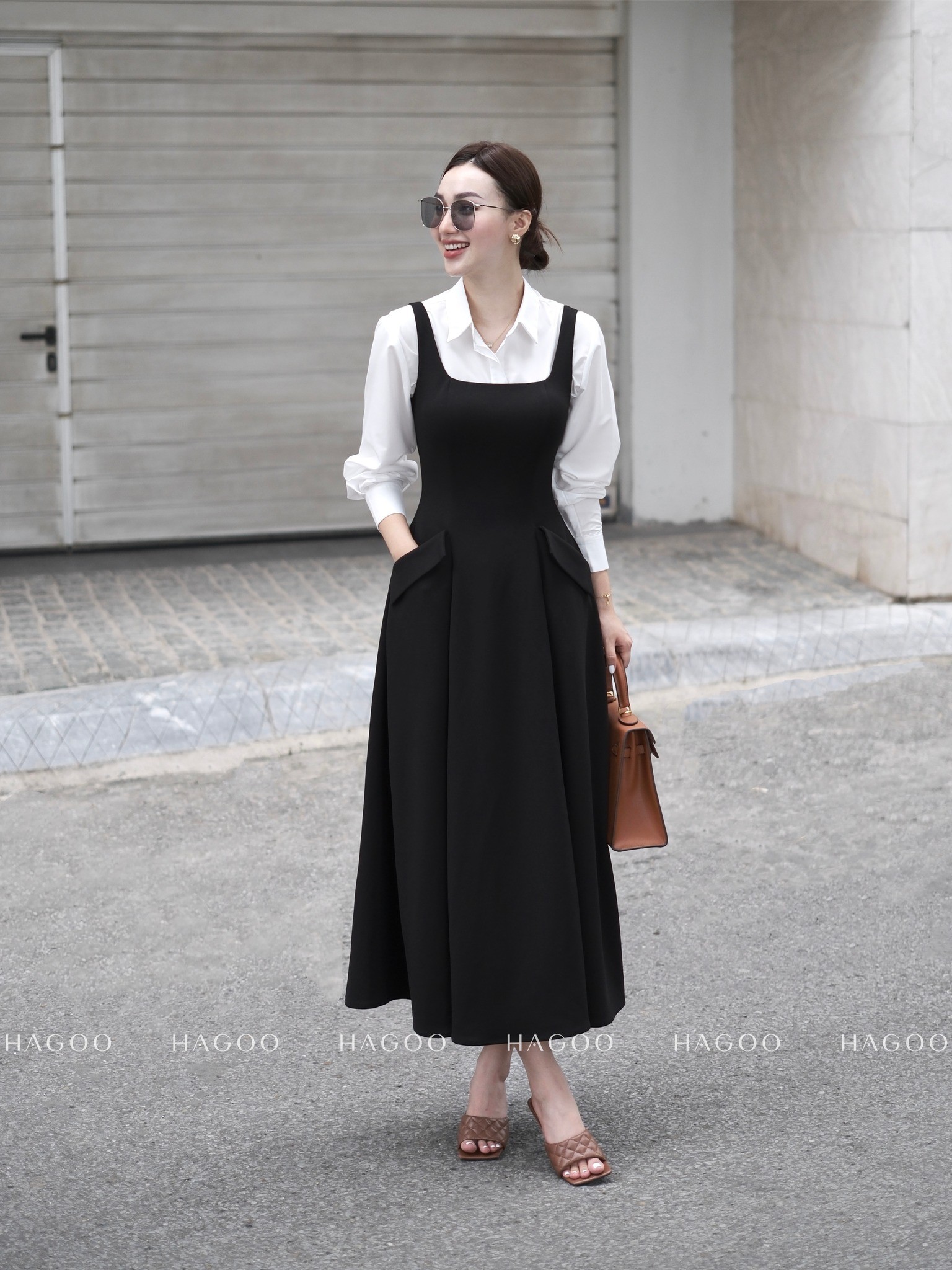 Váy xoè nắp túi co giãn HAGOO_thumbnail_2
