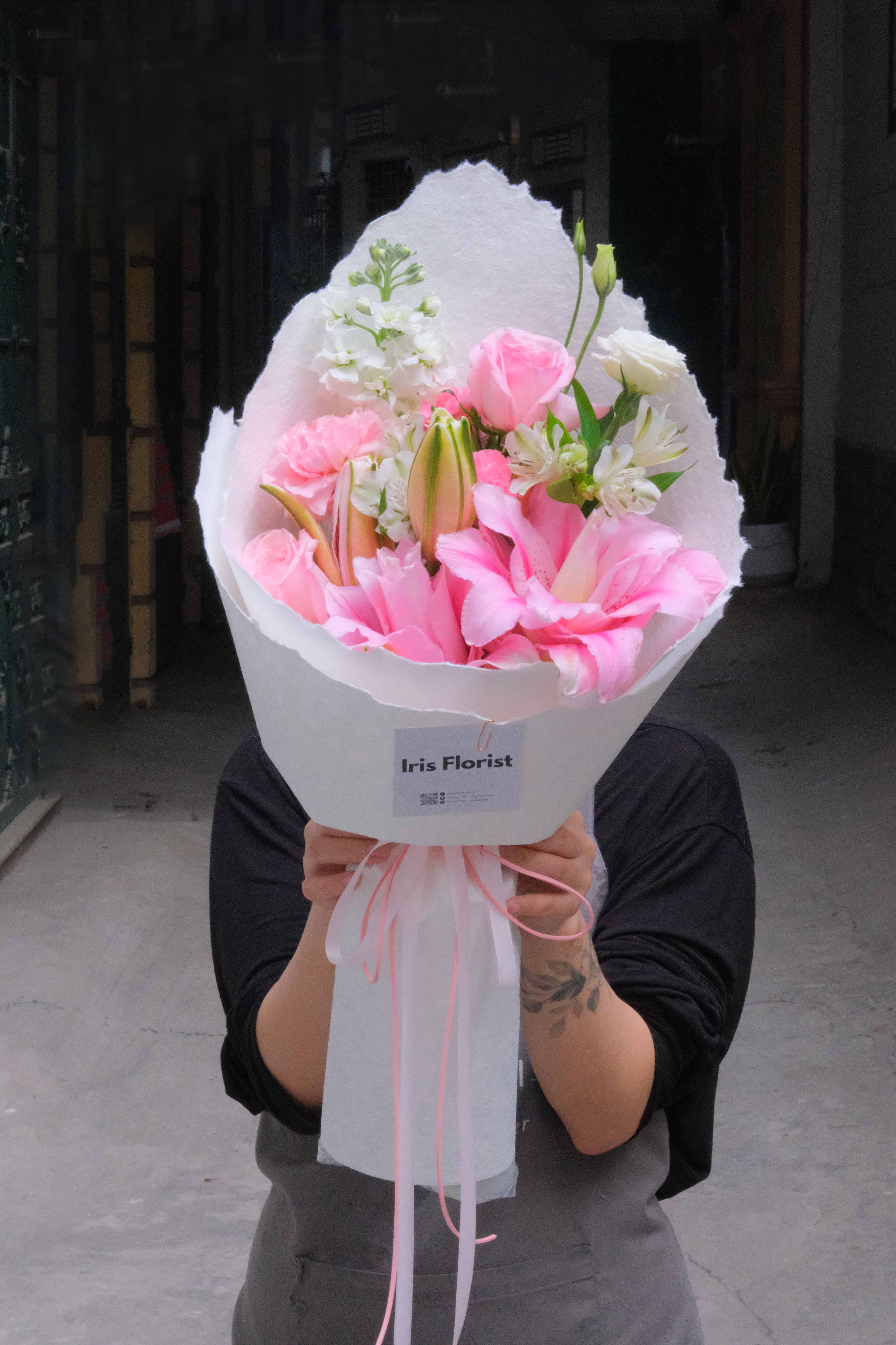 Bó hoa ly tone hồng - Size S_thumbnail_1