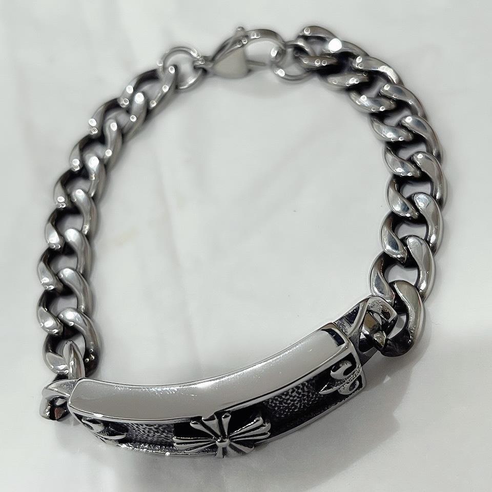 vòng tay titan bảng vuông chrome heart mắc xích cuban._thumbnail_2