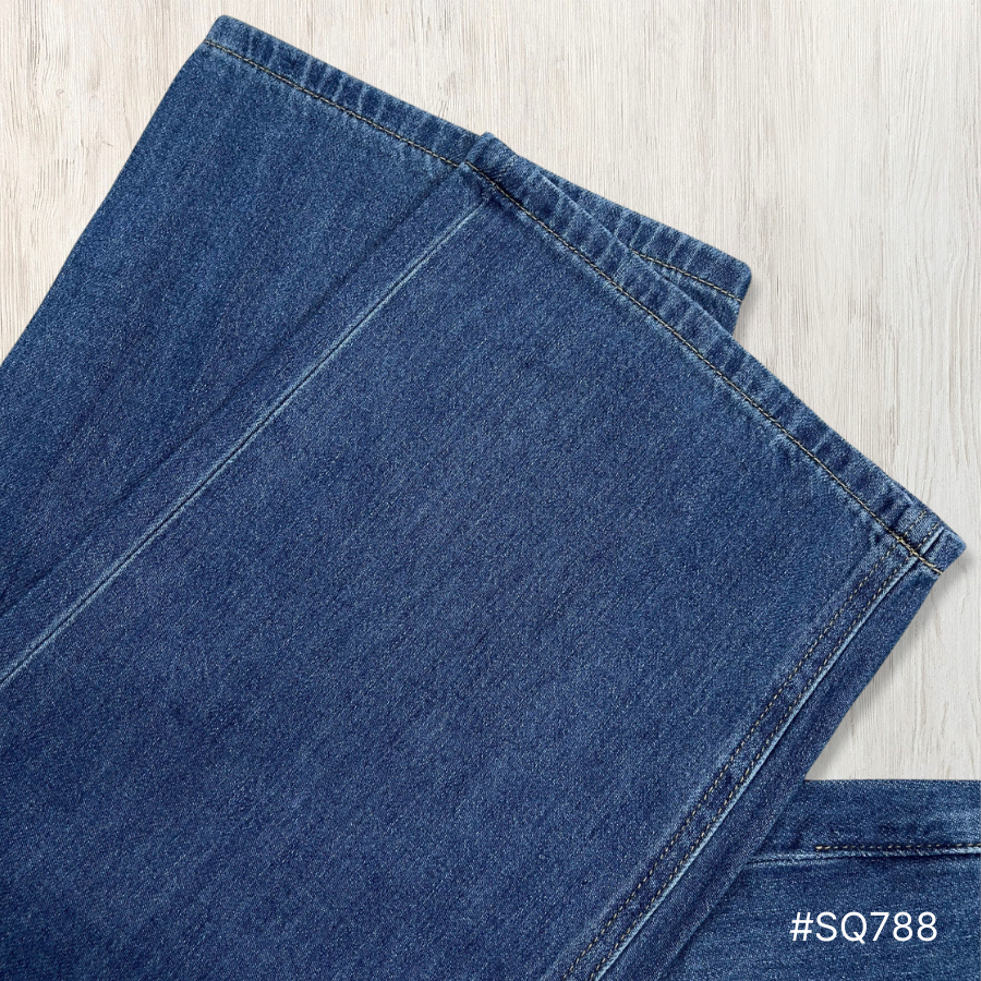 Quần Jean ống rộng Basic Túi thiêu 2s