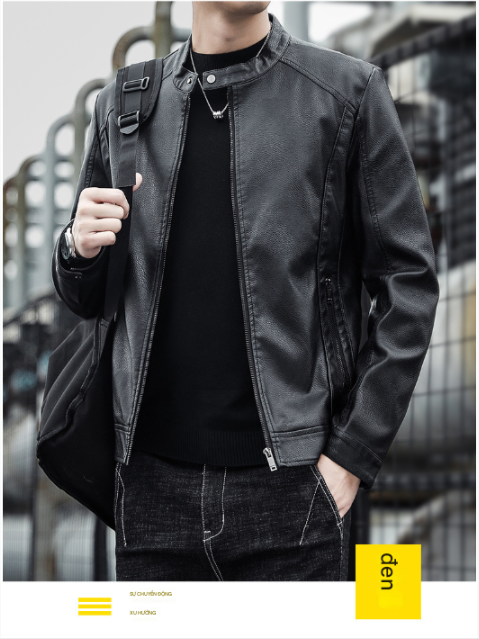 Biker PU Cổ Trụ – Zipper Pocket_thumbnail_2