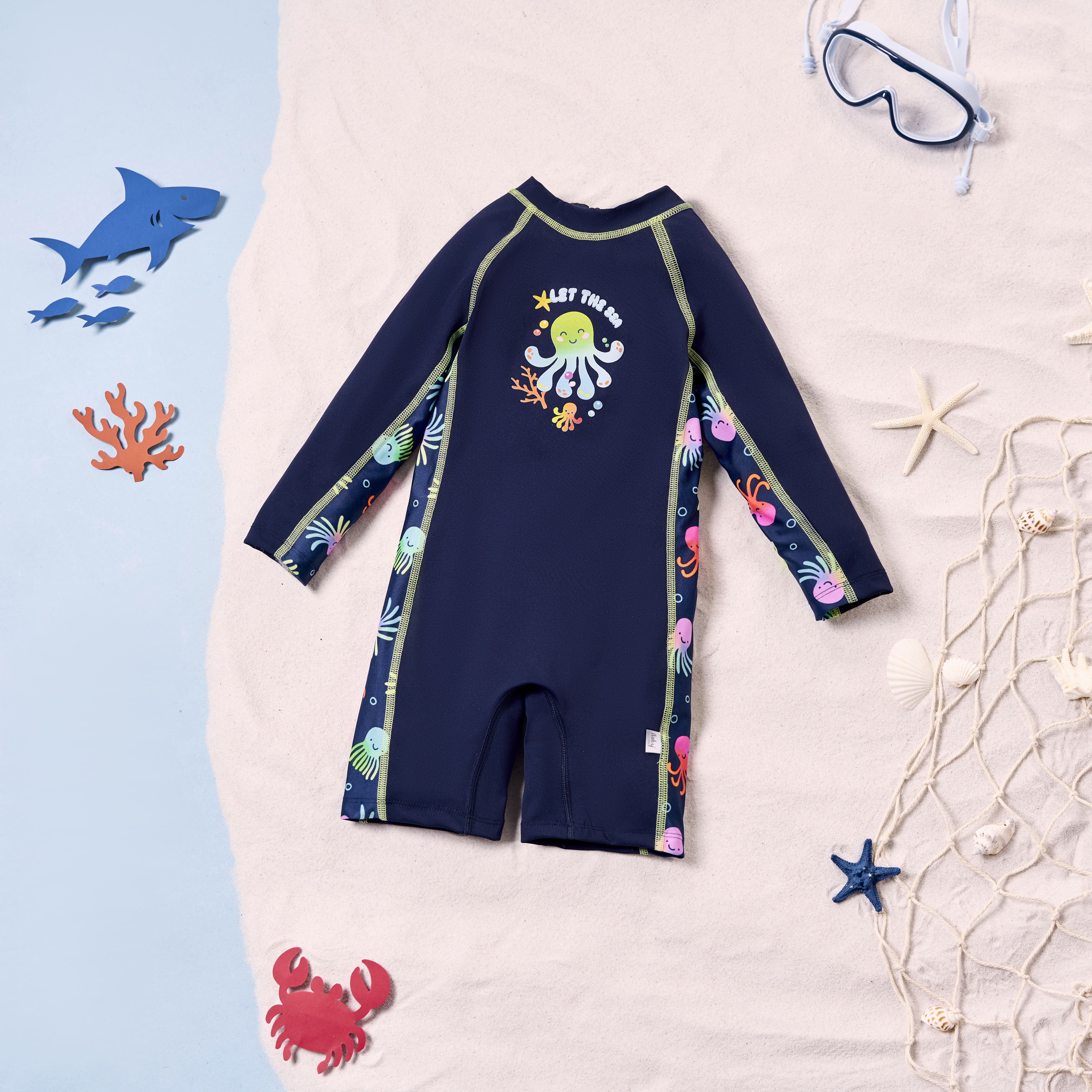 Bộ bơi liền họa tiết bạch tuộc