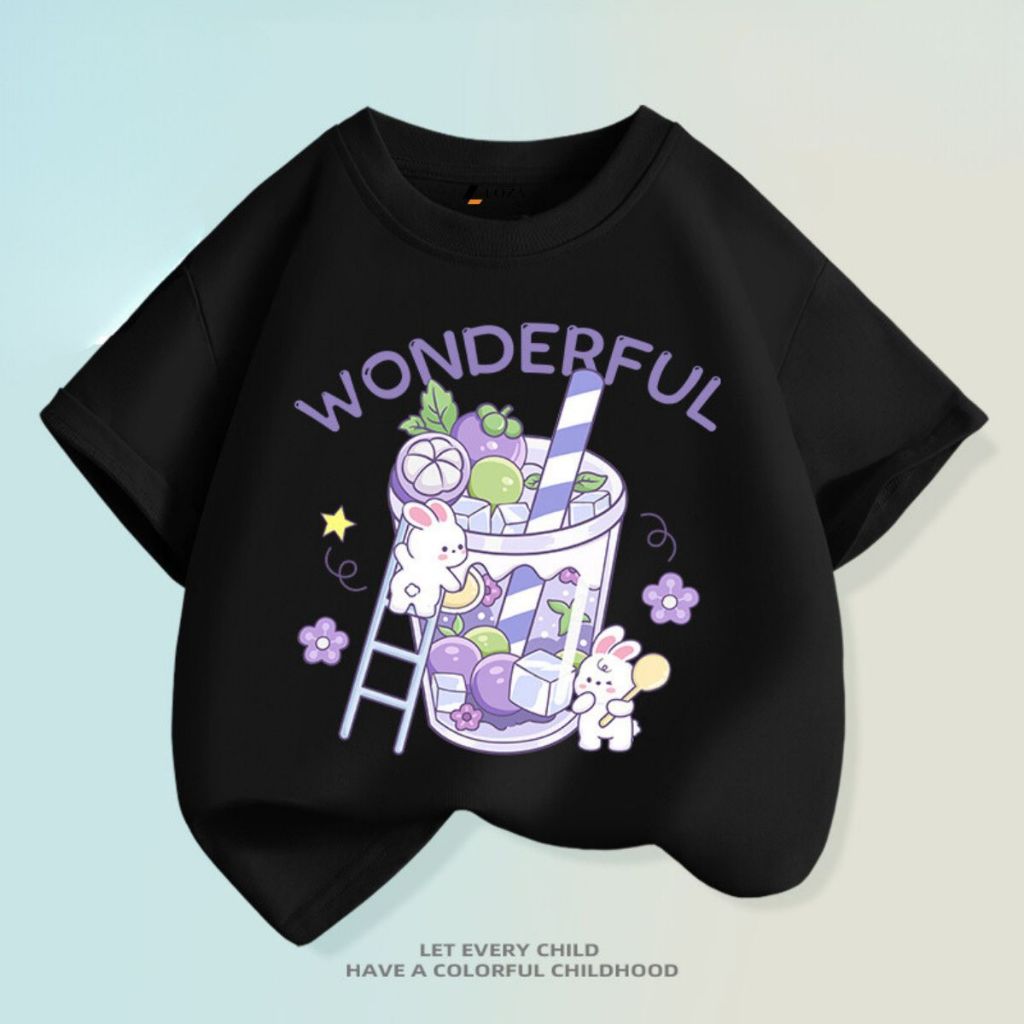 Áo thun bé gái in hình 'thỏ và ly đá' - Loza Kids AT2506_thumbnail_2