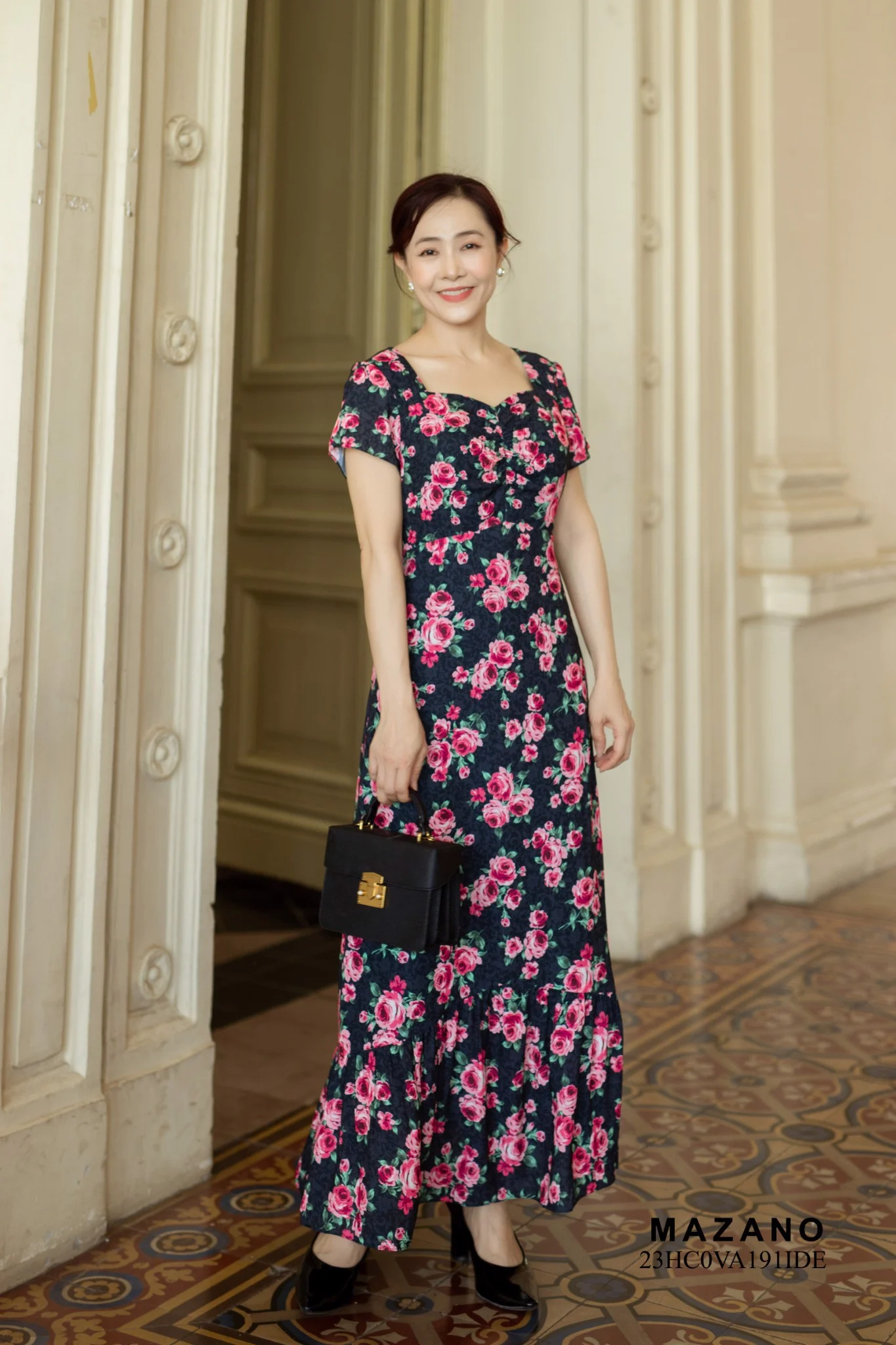 Đầm eo cao chân nhún bèo_thumbnail_3