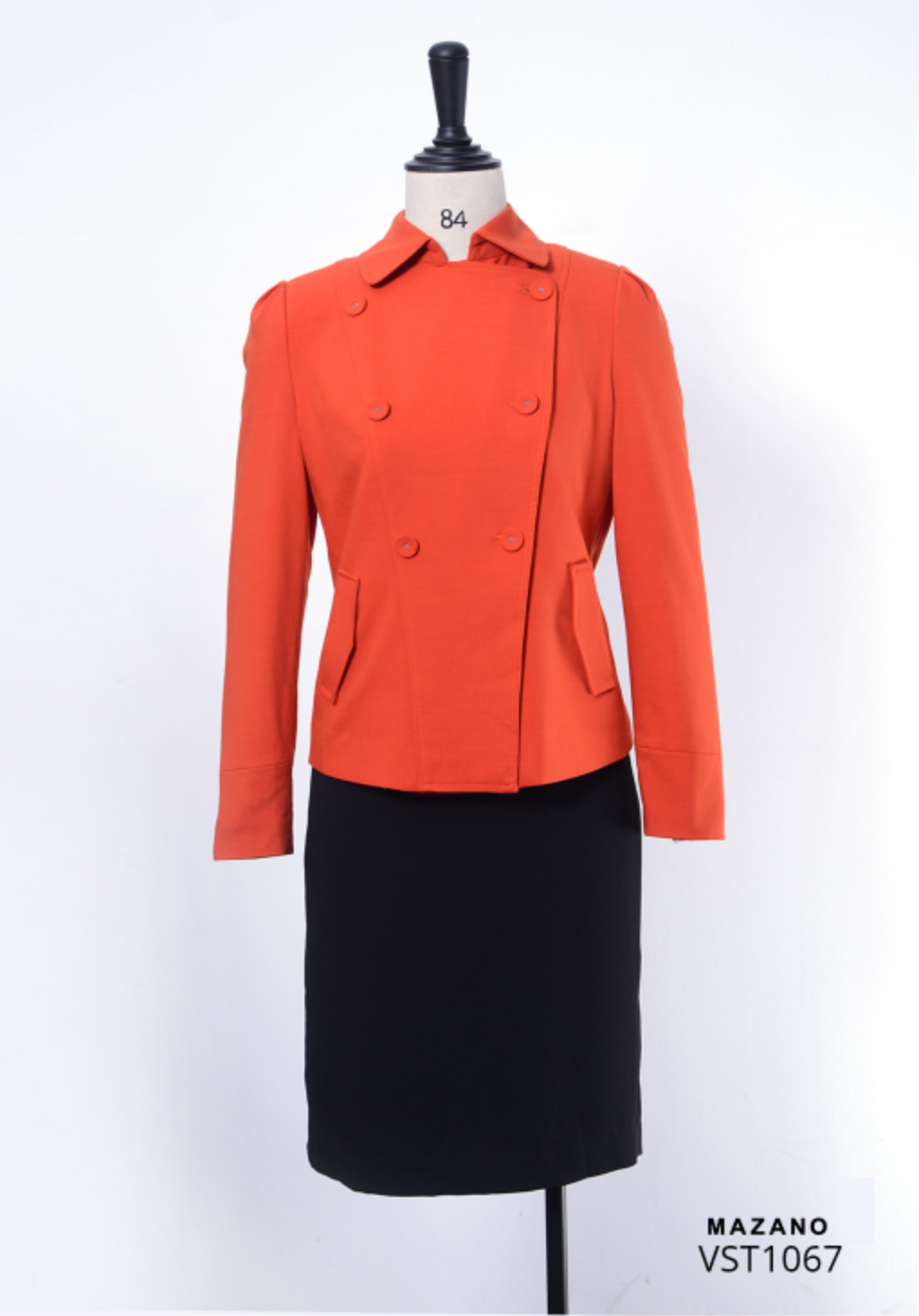 Áo khoác ngắn vải dạ Yumi màu da cam cách điệu_thumbnail_5