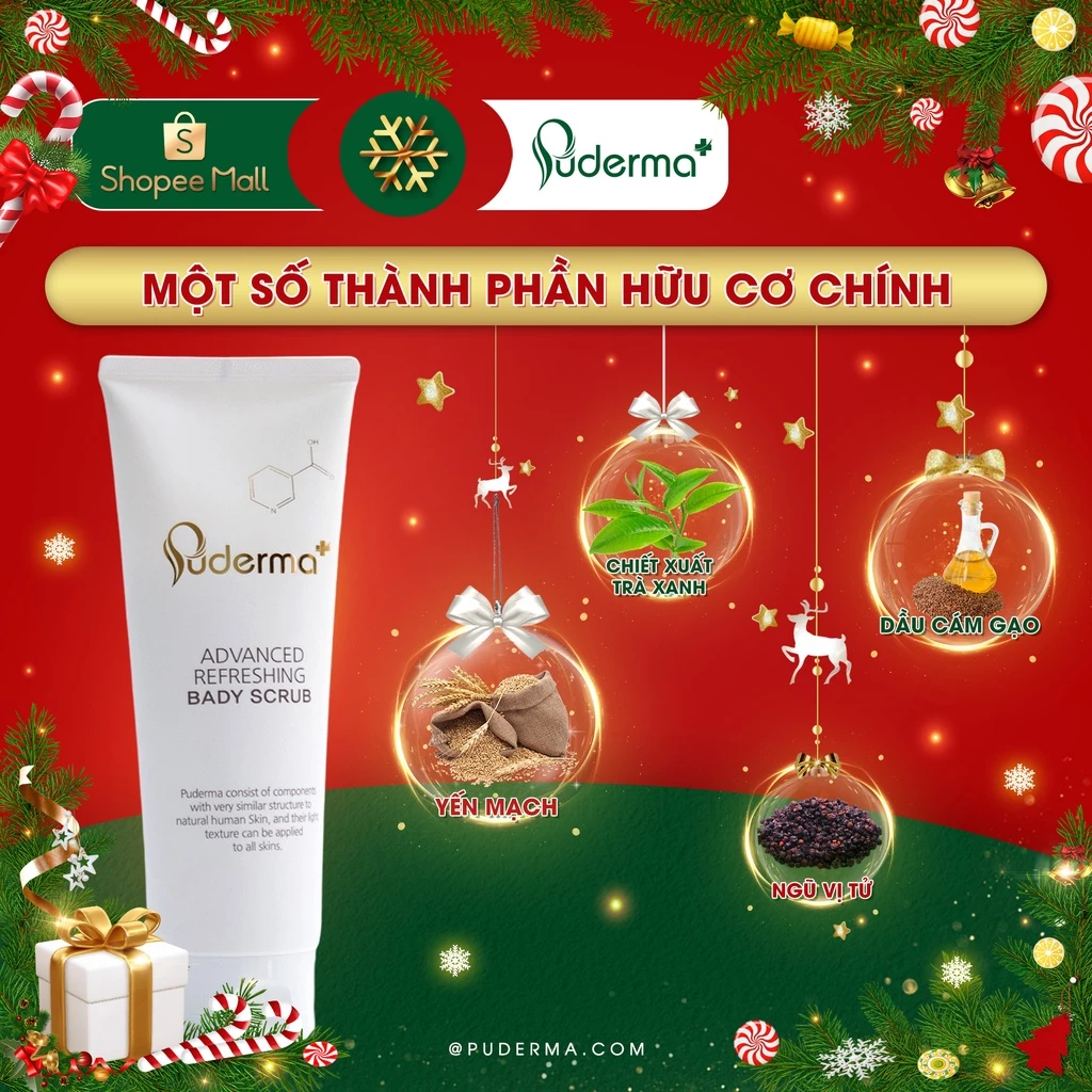 Tẩy da chết Body Puderma Advanced Refeshing Bady Srub giúp da mịn màng_thumbnail_3