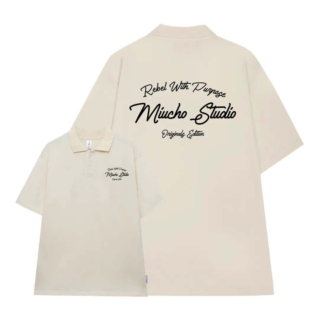 Áo polo form Oversize Miucho Studio 2478 tay ngắn cổ trụ vải cotton thoáng mát cao cấp_thumbnail_10