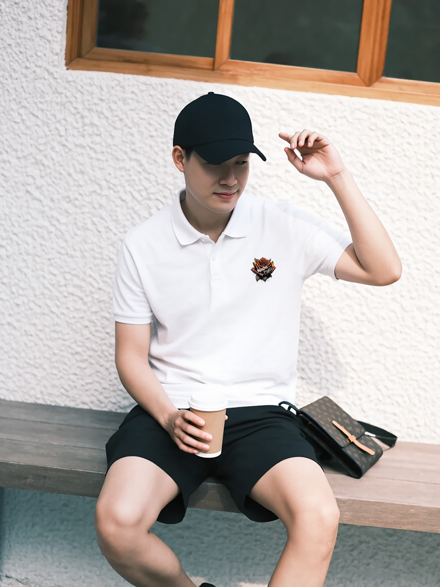 Áo polo nam đẹp form vừa 2052 Miucho Iconic cổ trụ vải cá sấu polyester thoáng mát in artwork_thumbnail_3