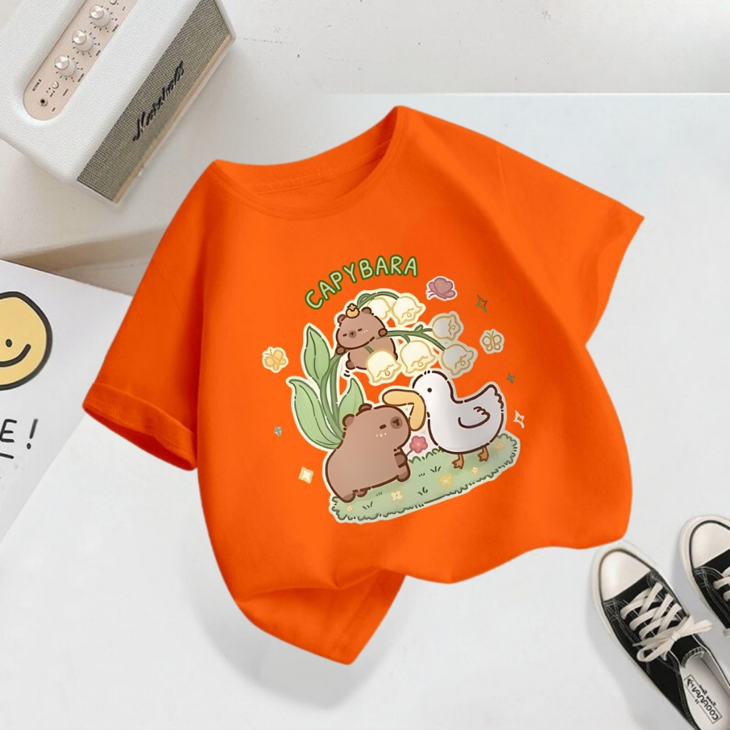 Áo thun bé gái in hình Capybara - Loza Kids AT2800_thumbnail_6