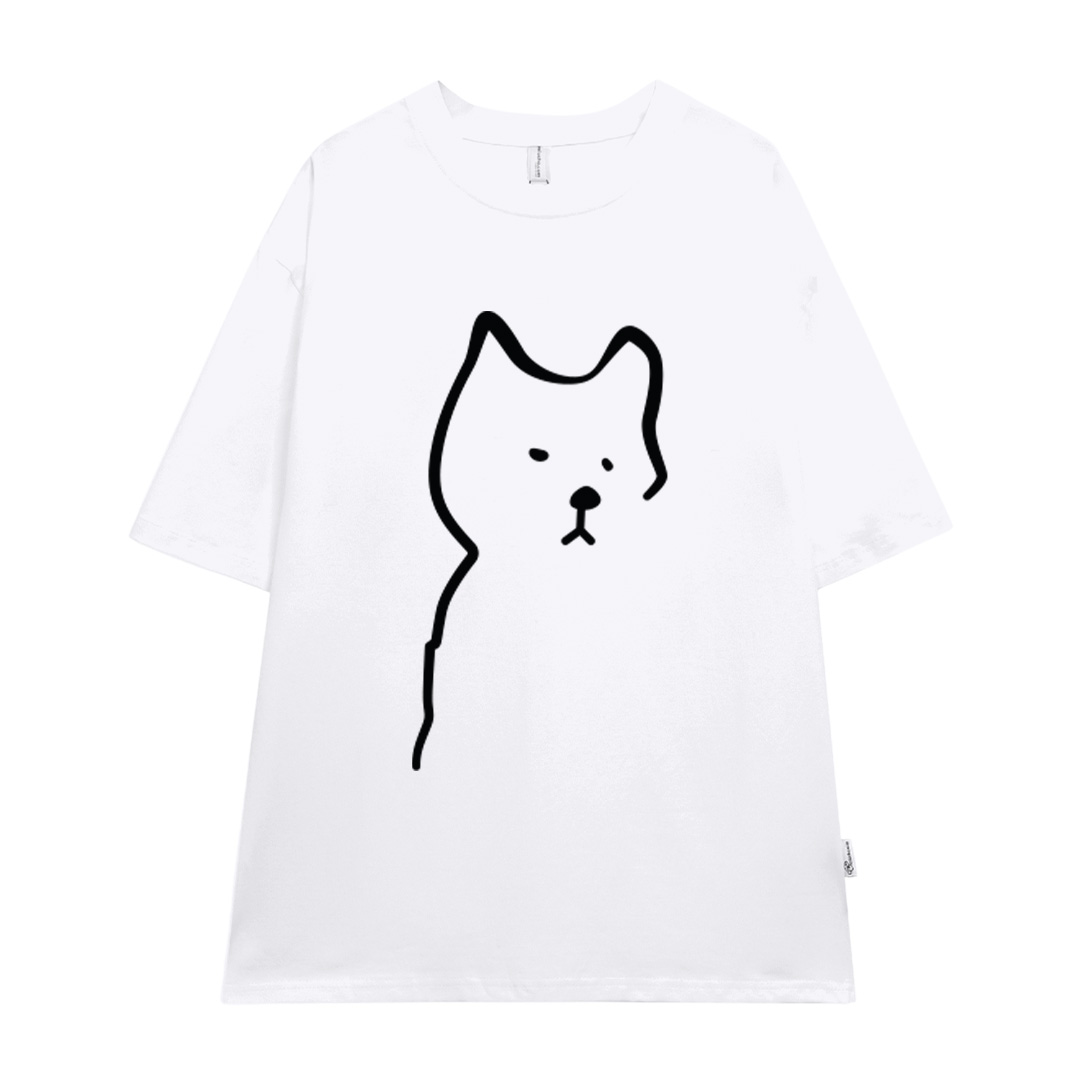 Áo thun cặp đôi couple đáng yêu from rộng ATD1371 Miucho vải cotton cổ tròn in artwork_thumbnail_12