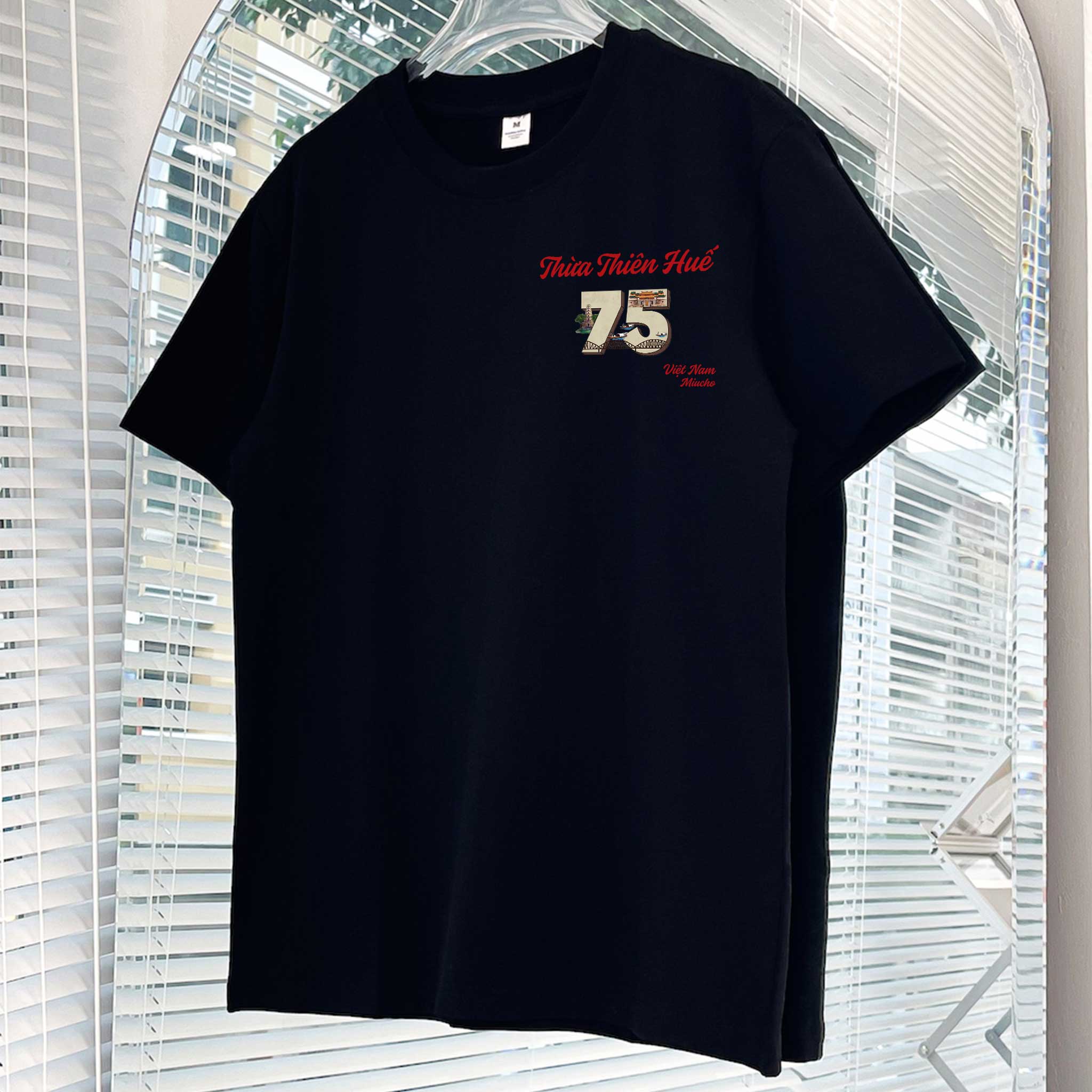 Áo thun nữ du lịch Huế form vừa regular thoáng mát ARD1306 Miucho Chic in mix_thumbnail_11