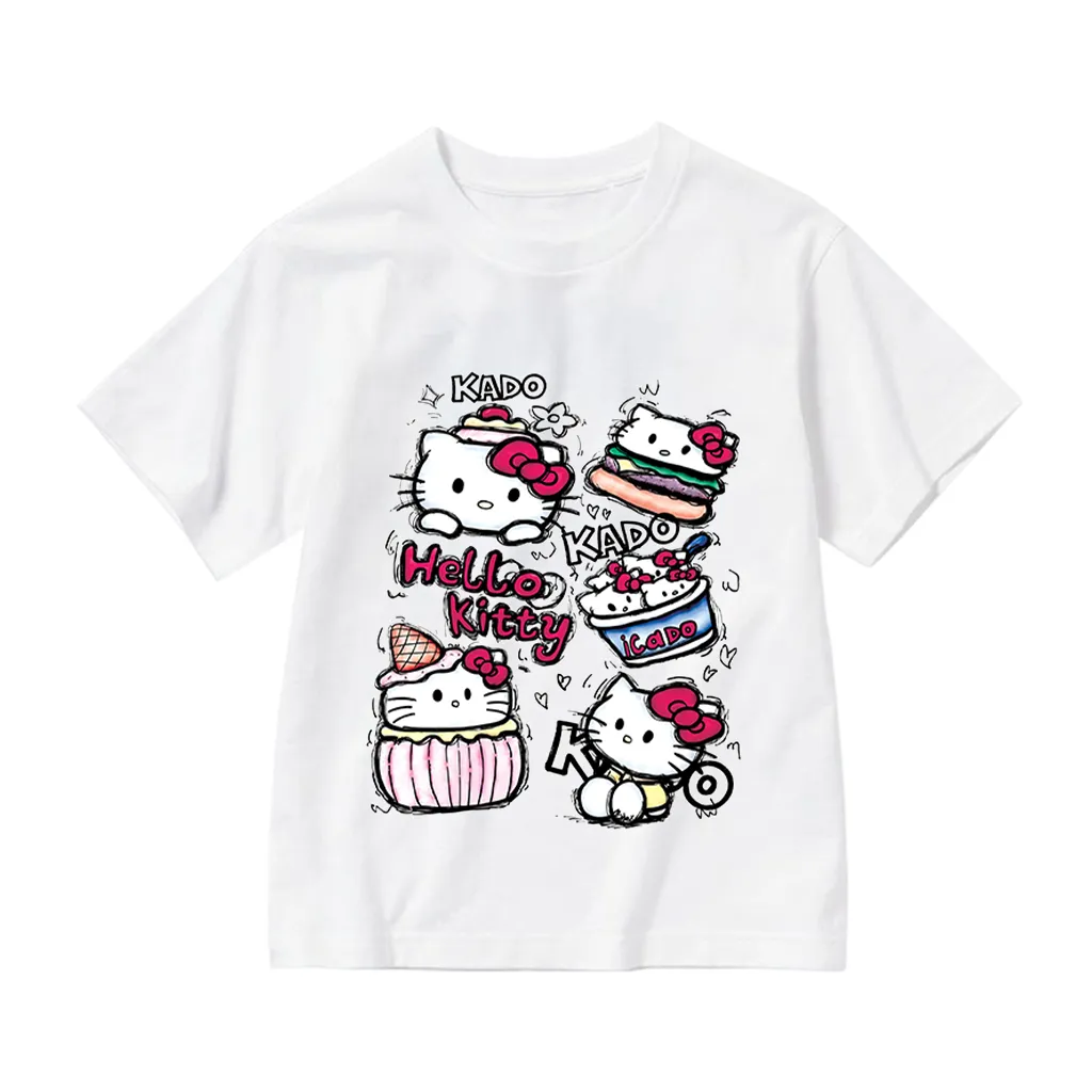 Áo thun cho bé gái Kado vải cotton thoáng mát dày dặn Hello Kitty cổ tròn in mix 2867_thumbnail_0