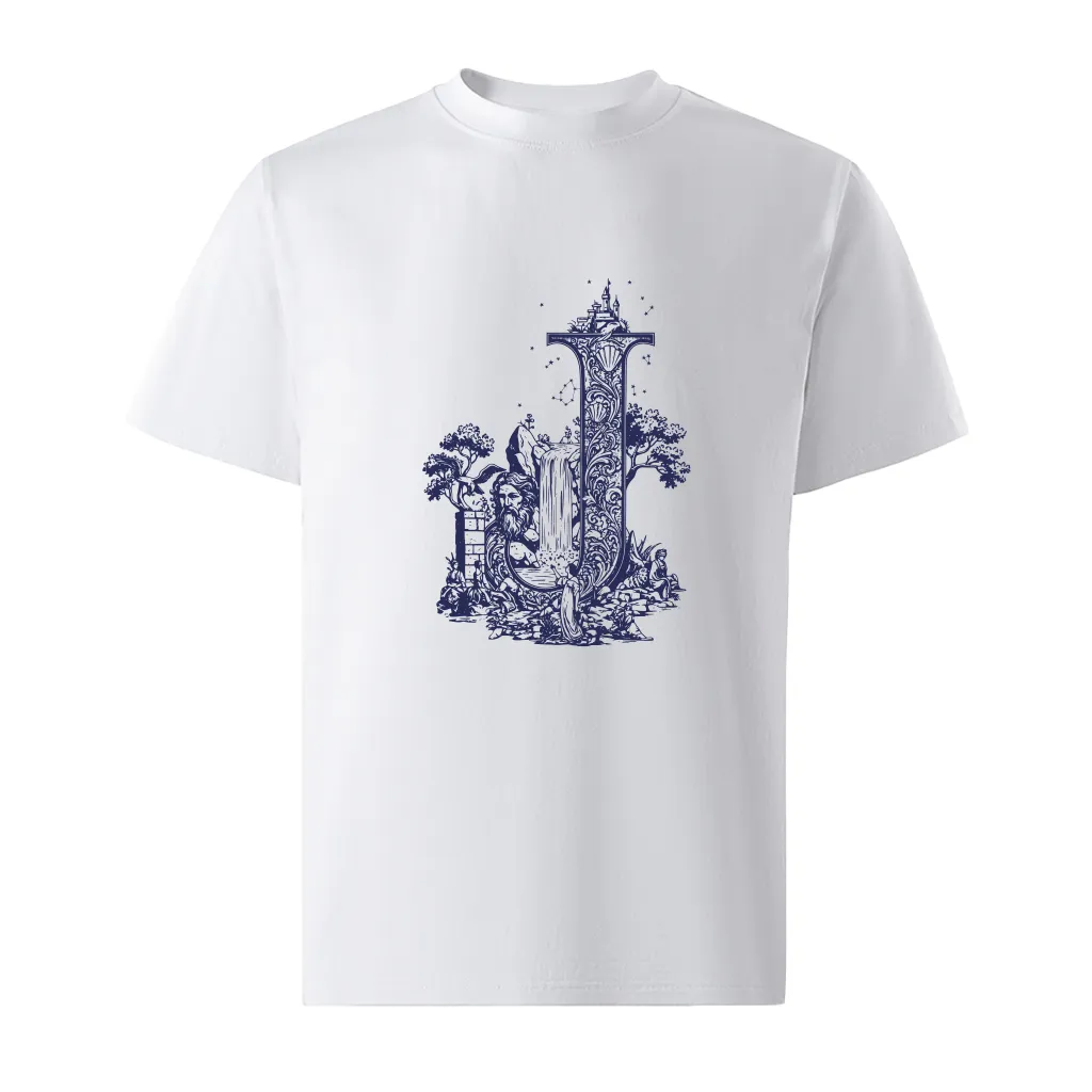 Áo thun nam form rộng Miucho Iconic cotton dày dặn thoáng mát trẻ trung năng đồng in chữ cái J 2755_thumbnail_0