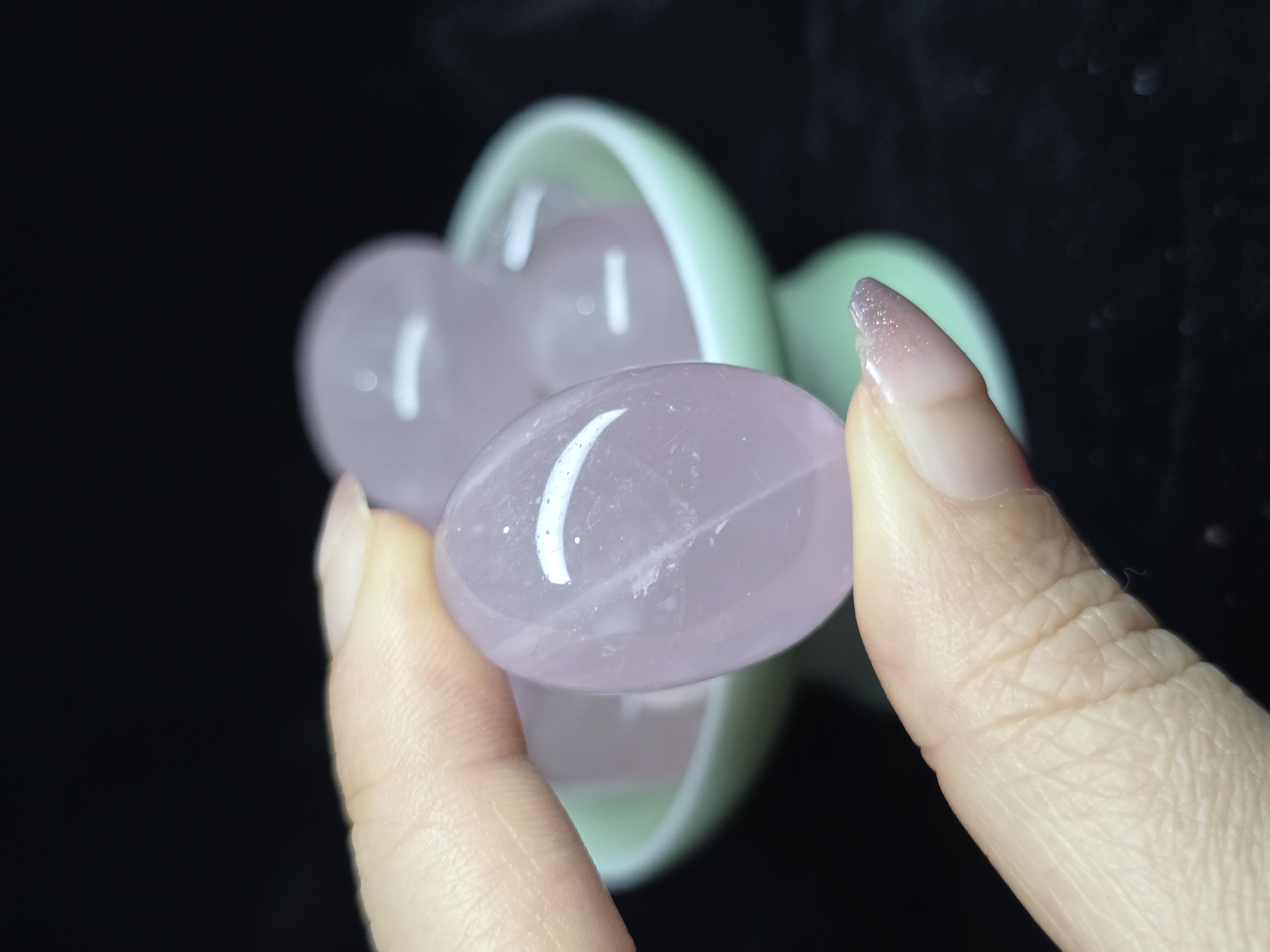 Đá cuội đã mài bóng / Tumbled Đá Thạch Anh Hồng LOẠI CAO CẤP Madagascar size 2 - 5 cm/viên_thumbnail_2
