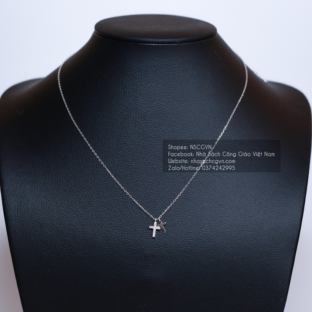 Dây chuyền Thánh Giá nữ D3 - Dây chuyền Công Giáo bạc 925  - Nhà Sách Công Giáo Việt Nam_thumbnail_2