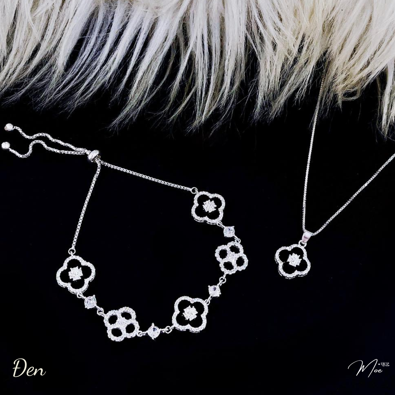 D265 - Dây chuyền cỏ 4 lá pha lê_thumbnail_1