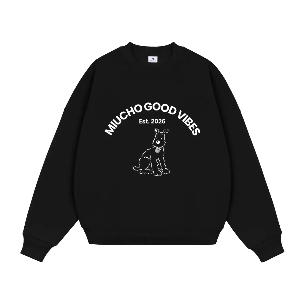 Áo Sweater form boxy Miucho vải nỉ 2 da cao cấp dày dặn thoáng mát cổ tròn basic in mix 2843_thumbnail_10