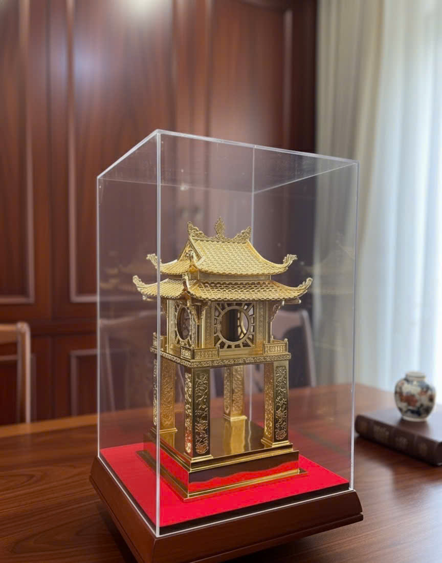 Mô hình khuê văn các bằng đồng mạ vàng 24k KT CAO 38CM _thumbnail_2