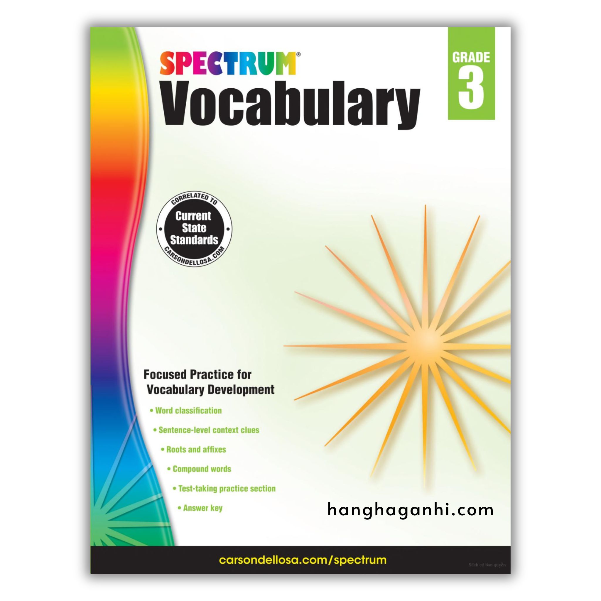 Sách Spectrum Vocabulary Workbook Grade 3 ĐEN TRẮNG