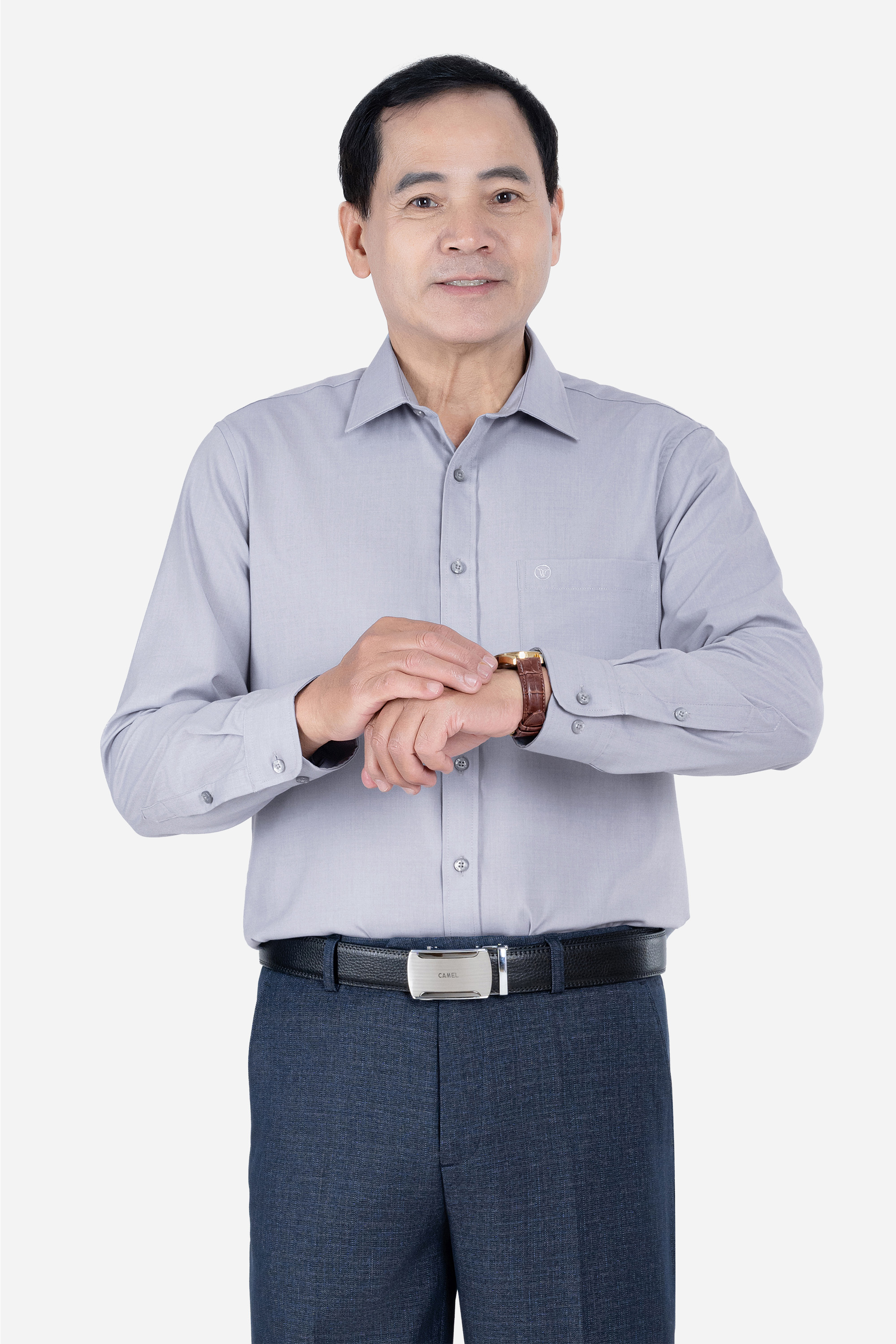 Sơ Mi Trơn Dài Tay Nam Trung Niên ANCHi Chất Liệu Cotton Nhập Khẩu Màu Trắng_thumbnail_23