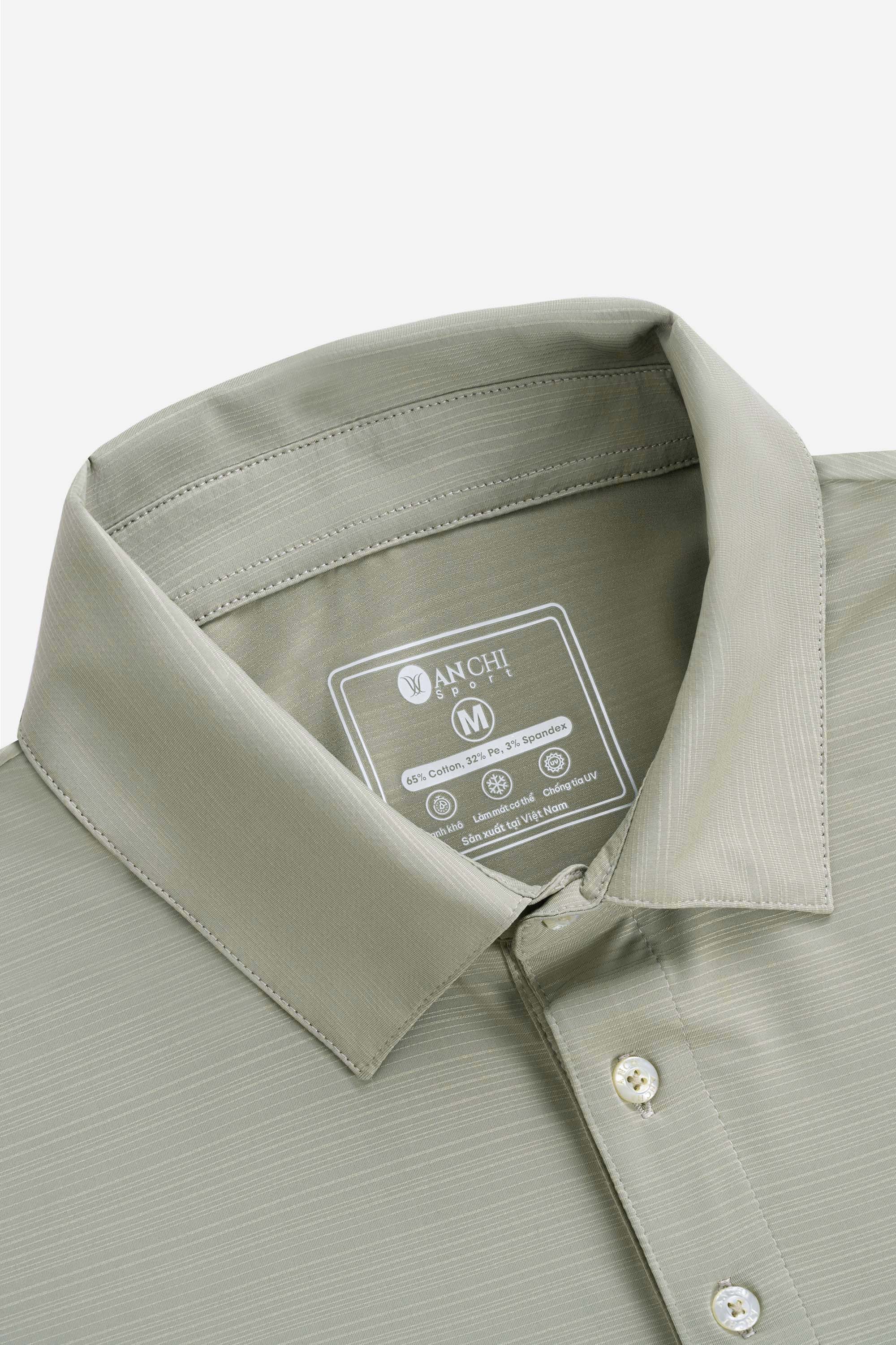 Áo Polo Melange Thể Thao Nam Trung Niên ANCHI Chất Liệu Cotton Phom Suông Vạt Ngang_thumbnail_46