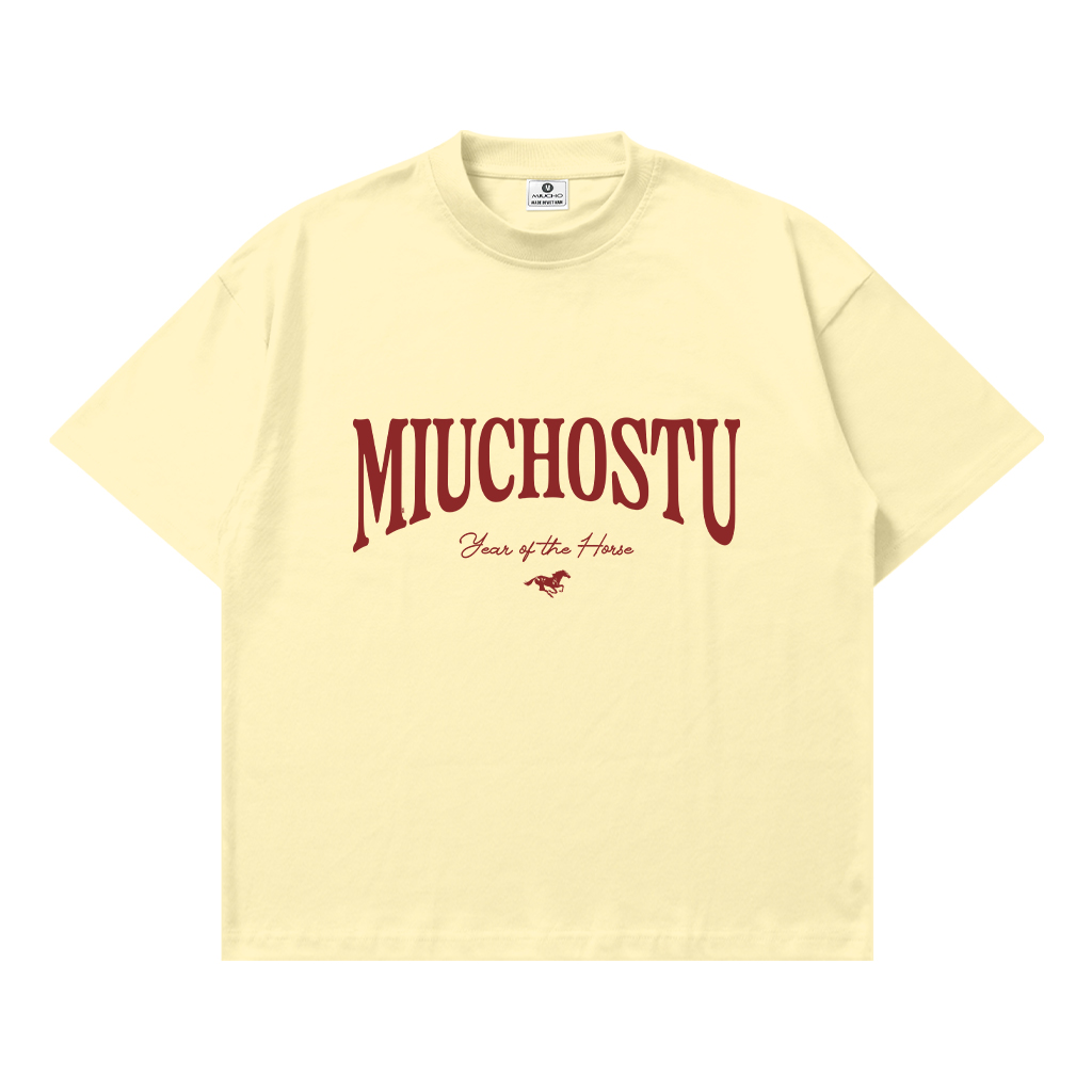 Áo thun boxy Miucho vải dày dặn thoáng mát chuẩn form chữ basic phối hình ngựa in mix 2895_thumbnail_19