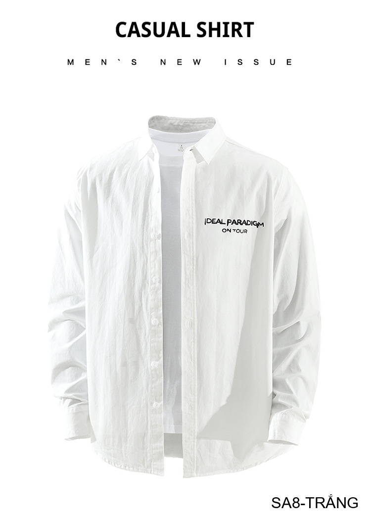 SA8 - Áo sơ mi nam dài tay phong cách, in chữ cá tính, chất cotton mềm mại, dáng rộng thoải mái_thumbnail_7