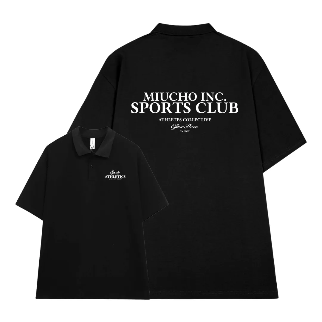 Áo polo form rộng in typography 2475 Miucho vải cotton thoáng mát mềm mại tay ngắn cổ trụ_thumbnail_9