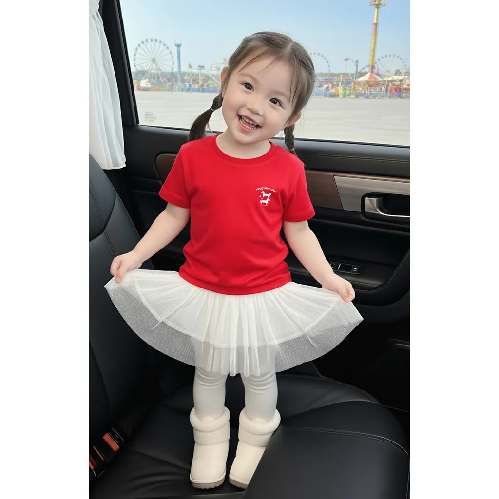 Áo thun cho bé Kado vải cotton thoáng mát tay ngắn cổ tròn Tết Bính Ngọ in mix 2869_thumbnail_5