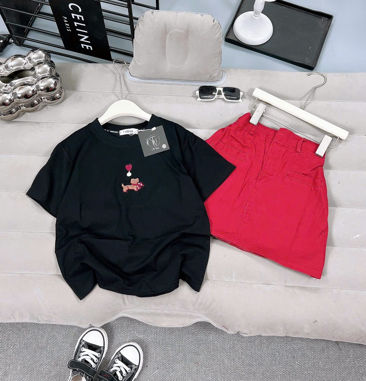 [G22] Set chân váy Dog trái tim_thumbnail_2