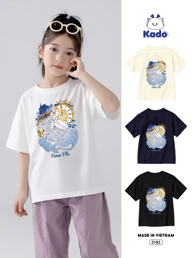 Áo thun bé gái Lọ Lem Kado 3183