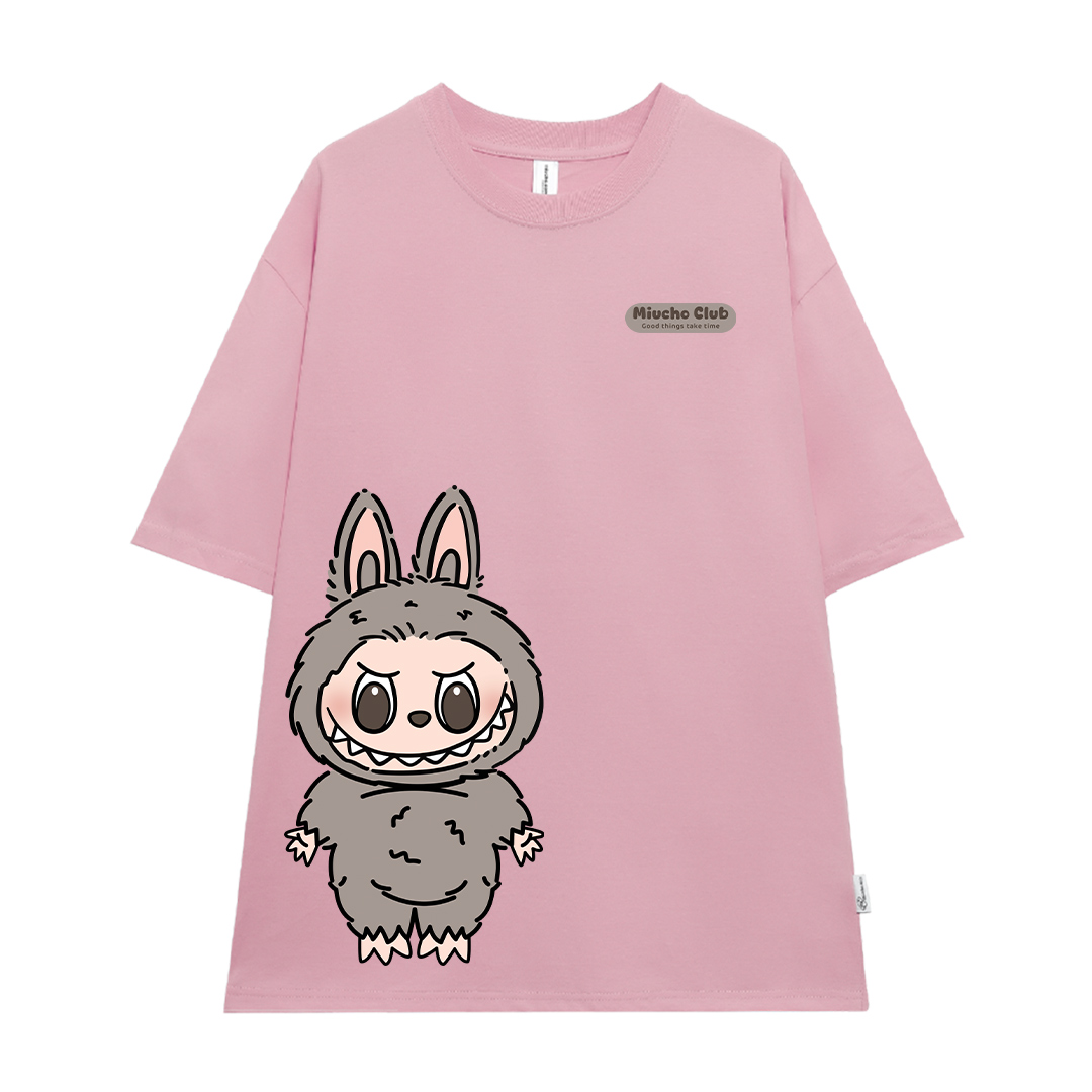 Áo thun labubu form rộng nhiều màu ATD1468 Miucho vải cotton cổ tròn in mix_thumbnail_21