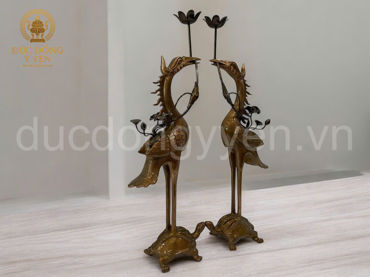 Hạc thờ bằng đồng  đúc đồng đỏ _thumbnail_1