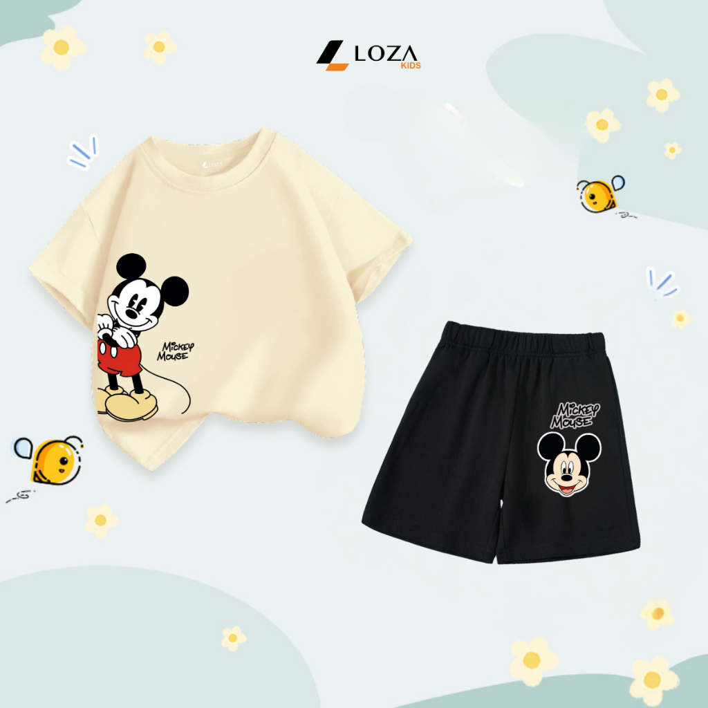 Bộ đồ trẻ em in hình 'Mickey Mousse' - Loza Kids SB226