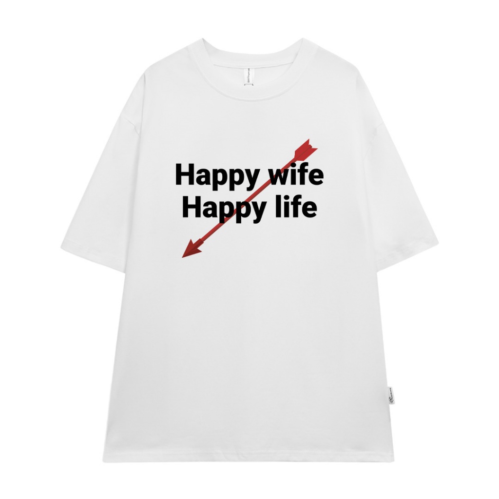 Áo thun couple cặp đôi form rộng tay lỡ màu xinh ATD864 Miucho vải cotton cổ tròn in mix_thumbnail_8