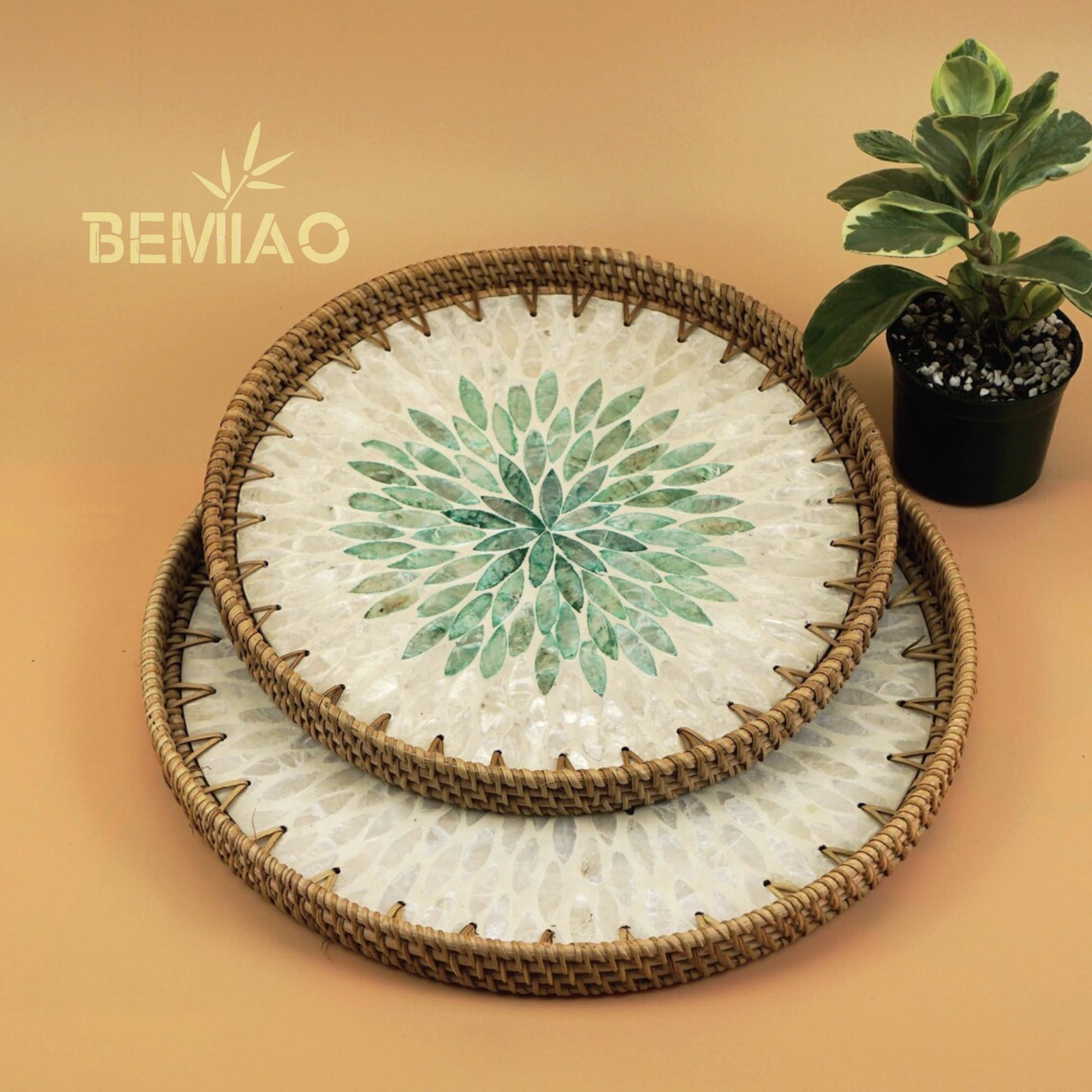 Mother Of Pearl Rattan Tray MD003_thumbnail_2