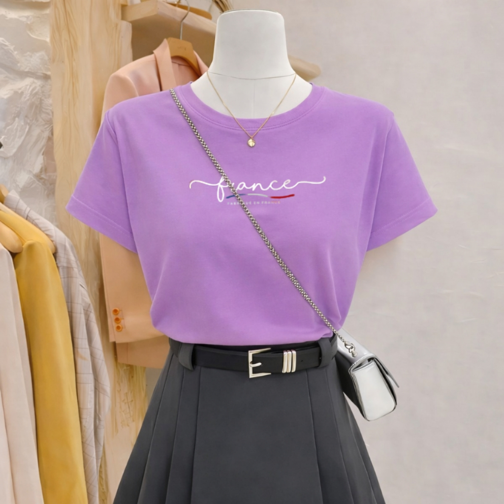 [Form vừa] Áo phông nữ dáng vừa màu tím nhiều mẫu - Loza G0440 G0440