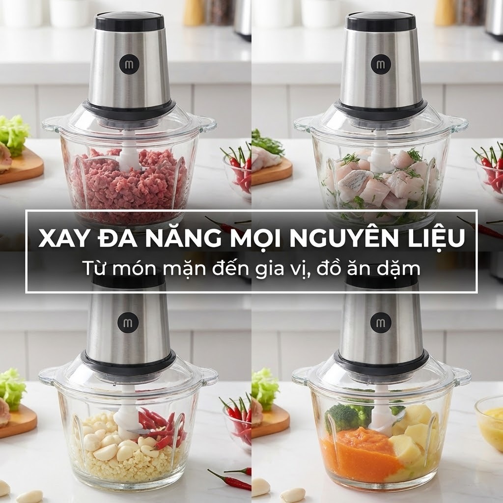 Máy xay thịt đa năng Mishio MK135 1,8L cối thủy tinh, motor đồng nguyên chất_thumbnail_3