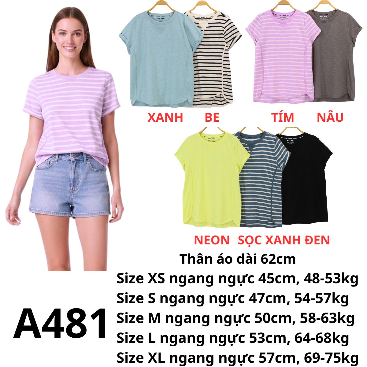 A481 - Áo thun tay ngắn DK