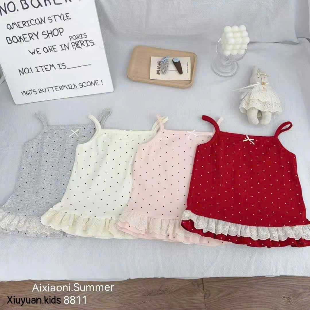 A58 Áo hai dây chấm bi hai màu cưng xỉu_thumbnail_0