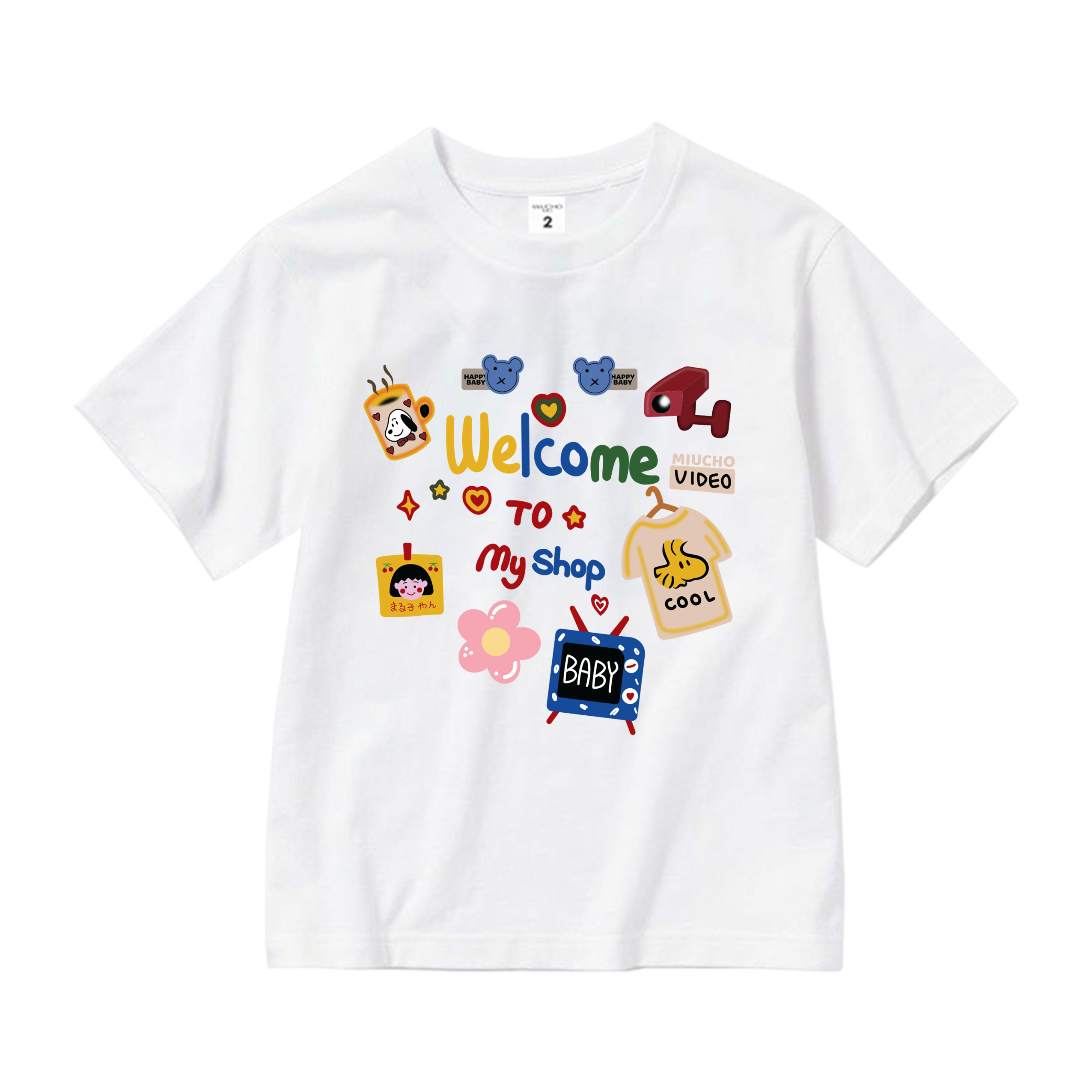 Áo thun cho bé gái form rộng AED1445 Miucho Kid tay ngắn cổ tròn in graphic_thumbnail_10