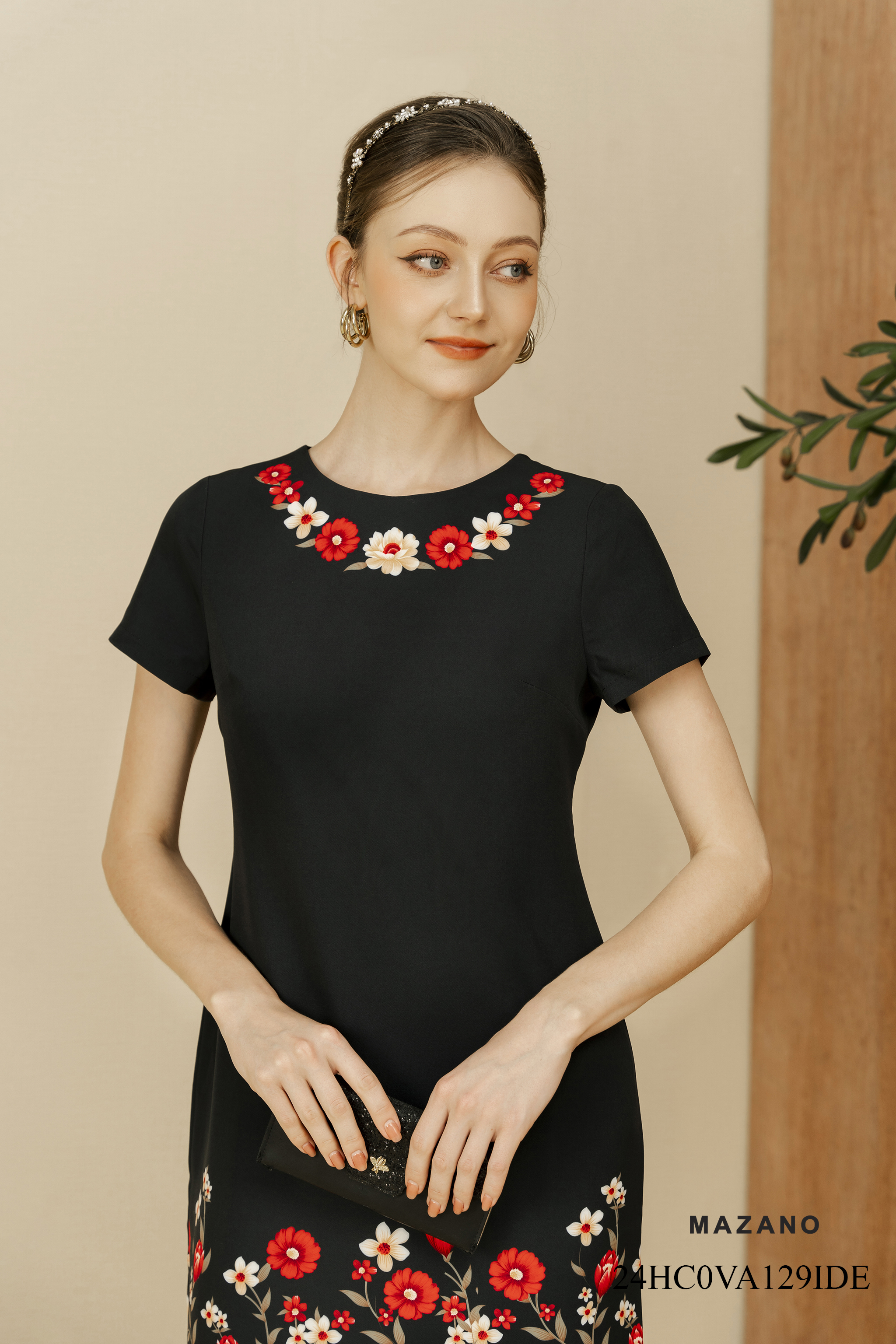 Đầm suông họa tiết in bố cục 129IDE_thumbnail_3