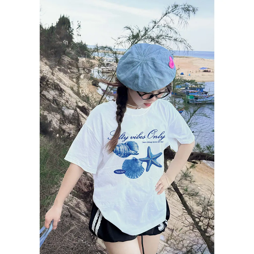 Áo thun boxy unisex sao biển mùa hè Miucho 3381_thumbnail_2