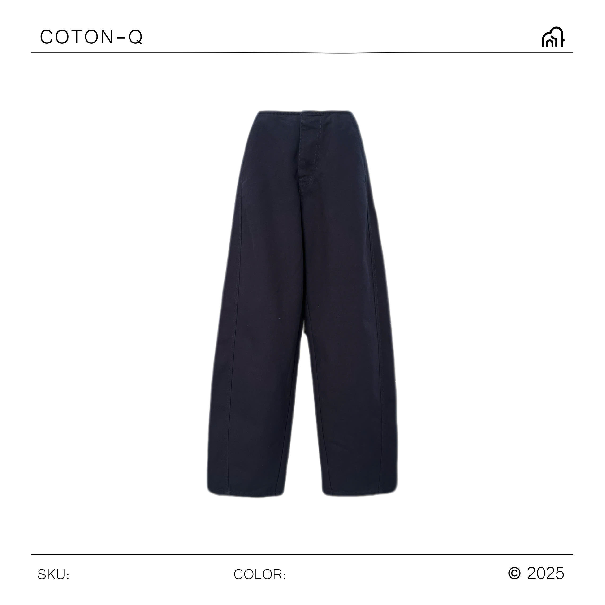 HQ261 Quần baggy cạp liền ( XANH ĐEN )