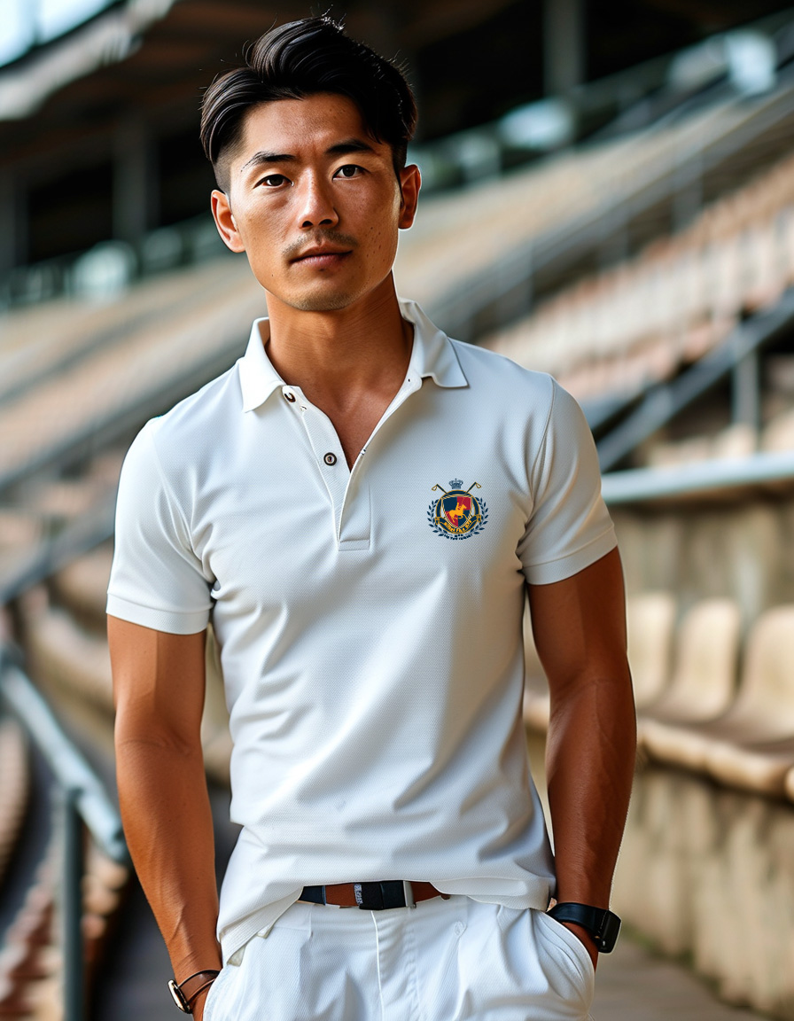 Áo polo nam form vừa regular vải cá sấu đứng form thoáng mát 1843 Miucho Iconic in artwork_thumbnail_5